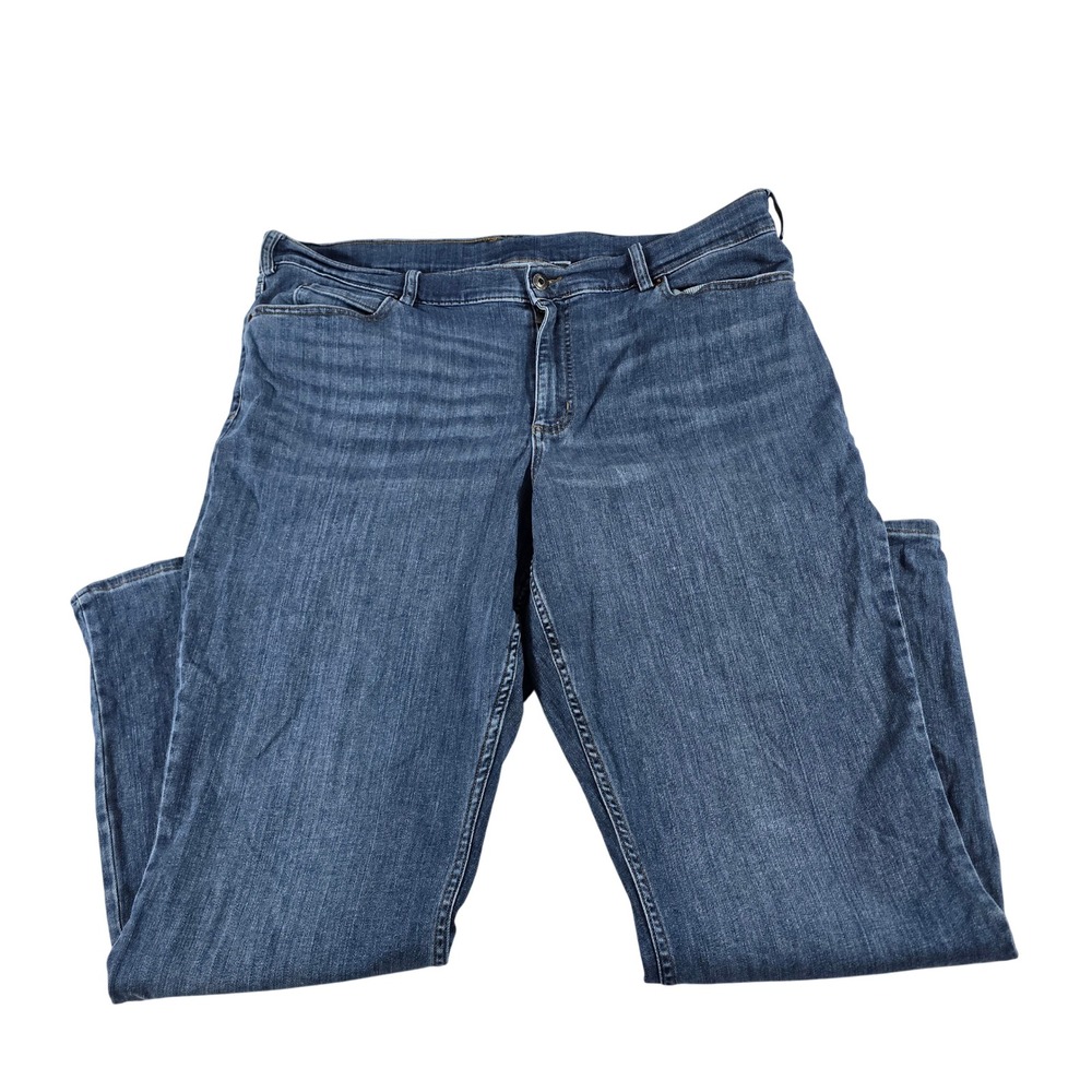 Duluth Trading Co Womens Blue Denim Jeans Straight Leg 18W x 31 3237-118